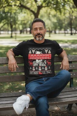 Home Alone Kevin McCallister Christmas Black Unisex Ugly Sweater  T-shirt Large